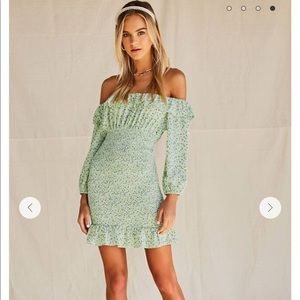Forever 21 Daisy Smocked Off-the-Shoulder Dress